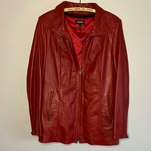 Danier Women's Red Leather Jacket